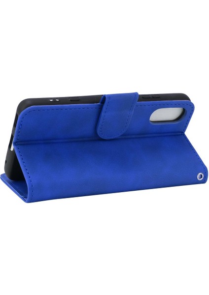 BDT Market Sony Xperia Ace Ii Için Kılıf Tam Koruma Deri Folio Flip Case Kart (Yurt Dışından)