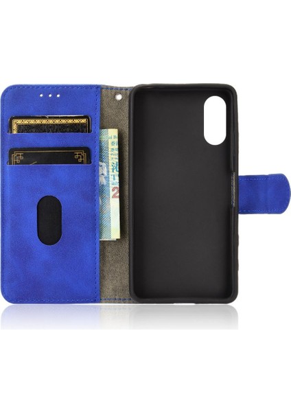 BDT Market Sony Xperia Ace Ii Için Kılıf Tam Koruma Deri Folio Flip Case Kart (Yurt Dışından)