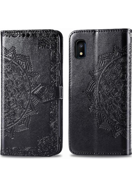 Samsung A10E Için Kılıf Deri Kılıf Kapak Çevirin Zarif Desen Darbeye (Yurt Dışından)