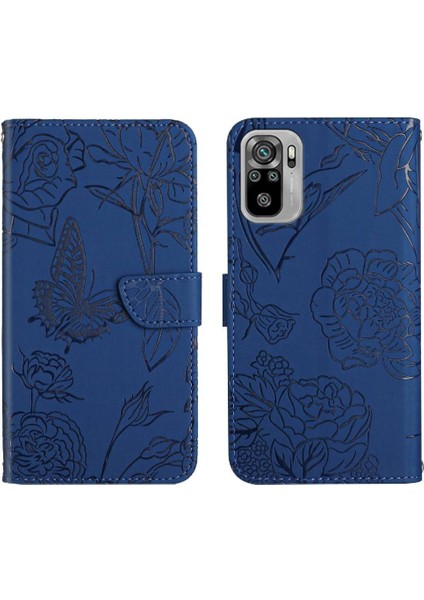 Xiaomi Redmi Not 10 4g Anti-Damla Koruma Çiçekler ve Deri (Yurt Dışından)