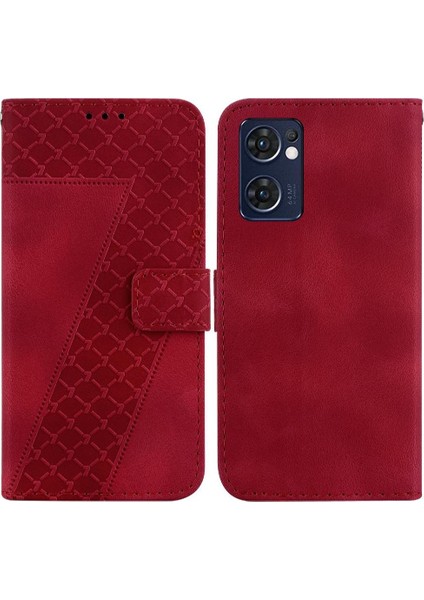 Oppo Bulmak Için Telefon Kılıfı X5 Lite Kabartmalı Desen Kart Yuvası Fonksiyonu Pu (Yurt Dışından)