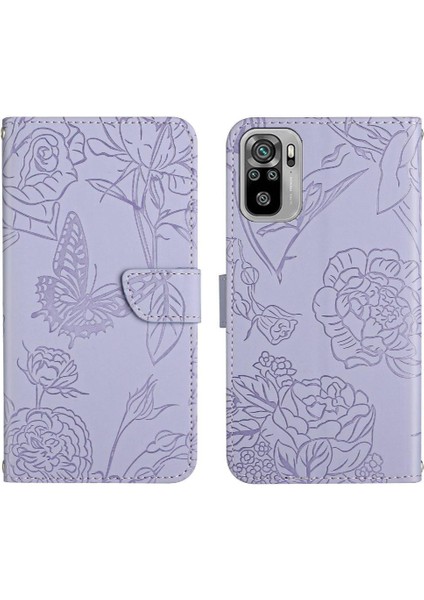 Xiaomi Redmi Not 10 4g Anti-Damla Koruma Çiçekler ve Deri (Yurt Dışından)