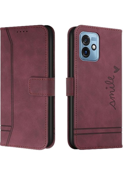 Motorola Moto G 5g 2023 Için Telefon Kılıfı El Kayışı Flip Folio Cüzdan Pu (Yurt Dışından)