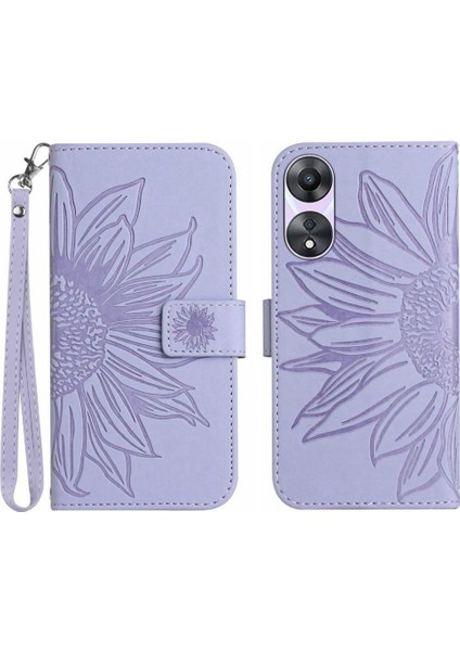 Oppo Case 4g Kabartmalı Ayçiçeği Flip Cüzdan Telefon Kılıfı Için Kılıf Lüks Pu (Yurt Dışından)