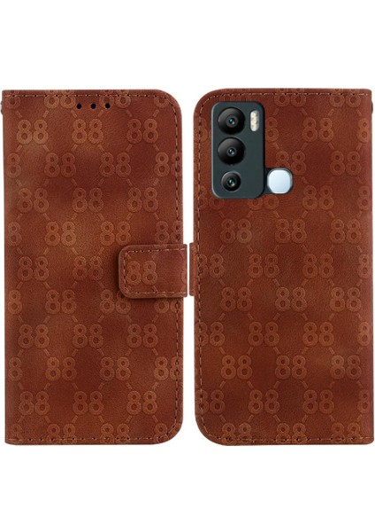 Infinix Sıcak 12I Cüzdan Kapak Için Telefon Kılıfı Kart Tutucu Kickstand Çift 8 (Yurt Dışından)