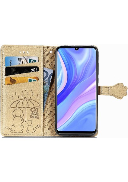 Huawei Y8P Kılıf Için Kılıf Kısa Kayış Karikatür Hayvanlar Kapak Çevirin (Yurt Dışından)