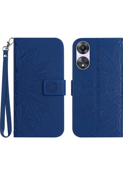 Oppo Case 4g Kabartmalı Ayçiçeği Flip Cüzdan Telefon Kılıfı Için Kılıf Lüks Pu (Yurt Dışından)