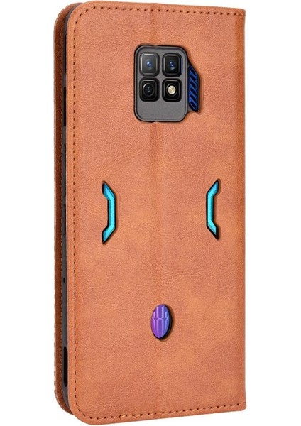 Zte Nubia Kırmızı Sihirli 7 Pro Pu Deri Cüzdan Manyetik Kapatma (Yurt Dışından)