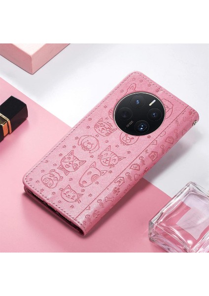 Huawei Mate 50 Için Kılıf Pro Darbeye Deri Kılıf Karikatür Hayvanlar Kısa (Yurt Dışından) indirimleri