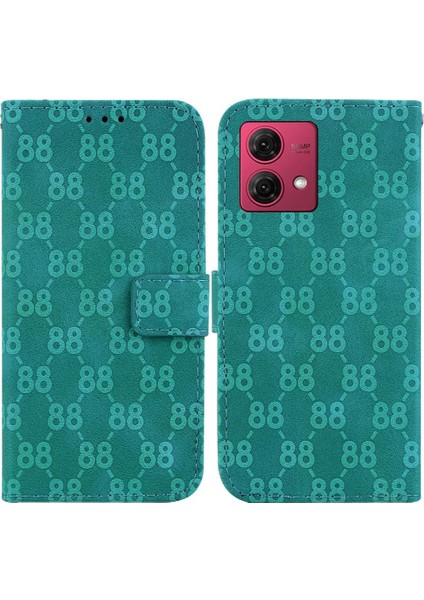 Motorola Moto G84 5g Için Telefon Kılıfı Pu Deri Cüzdan Kapak Kickstand 8 (Yurt Dışından)