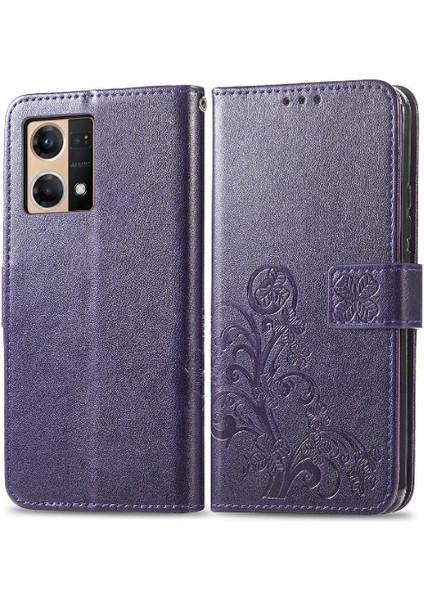 Oppo Case 7 4g Için Kılıf Kapak Çevirin Kılıf Dört Yapraklı Yonca Zarif (Yurt Dışından)