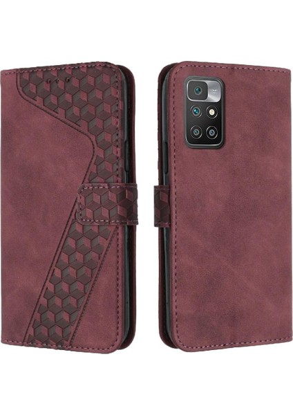 Telefon Kılıfı Için Xiaomi Redmi 10 4g Cüzdan Flip Folio Kart Yuvaları Kapak (Yurt Dışından)