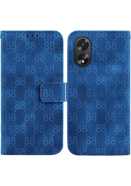 Oppo A18 Için Telefon KILIFI/A38 Çift 8 Kabartmalı Kart Tutucu Cüzdan Kapak Pu (Yurt Dışından)