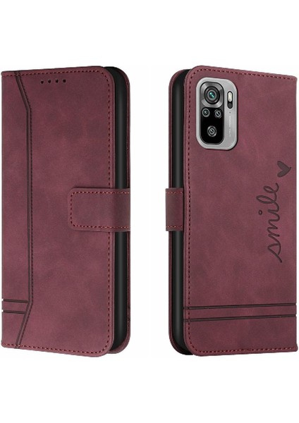 Telefon Kılıfı Için Xiaomi Redmi Not 10 4g/not 10S El Kayışı Flip Folio Kart (Yurt Dışından)