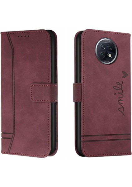 Telefon Kılıfı Için Xiaomi Redmi Not 9t Pu Deri El Kayışı Kart Yuvaları Kapak (Yurt Dışından)