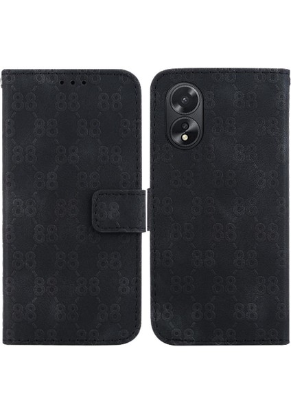 Oppo A18 Için Telefon KILIFI/A38 Çift 8 Kabartmalı Kart Tutucu Cüzdan Kapak Pu (Yurt Dışından)