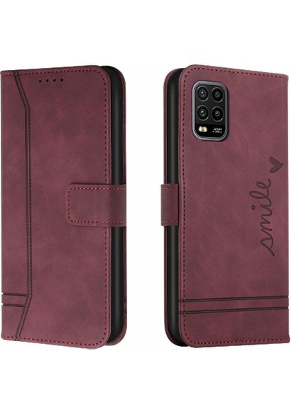 Telefon Kılıfı Için Xiaomi 10 Lite El Kayışı Kart Yuvaları Kapak Pu Deri Flip (Yurt Dışından)