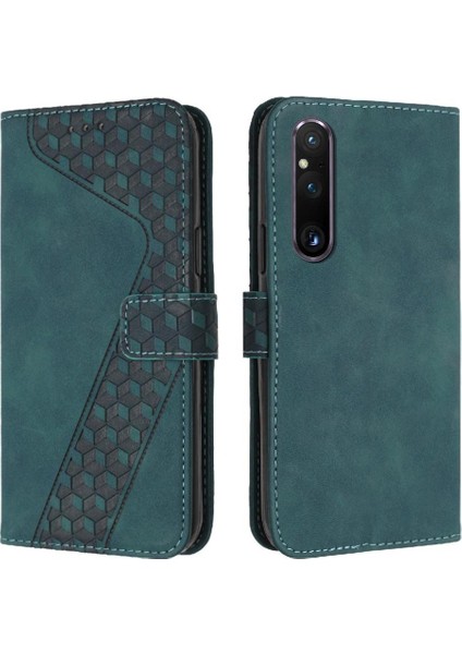 Sony Xperia 1 V Flip Folio Cüzdan Kart Yuvaları Için Telefon Kılıfı Kapak Manyetik (Yurt Dışından)