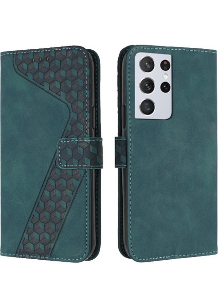 Samsung Galaxy S21 Ultra Cüzdan Flip Için Telefon Kılıfı Folio Kart Yuvaları Kapak (Yurt Dışından)