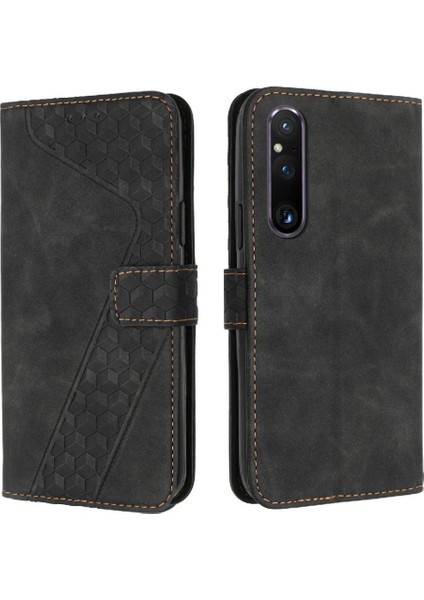 Sony Xperia 1 V Flip Folio Cüzdan Kart Yuvaları Için Telefon Kılıfı Kapak Manyetik (Yurt Dışından)