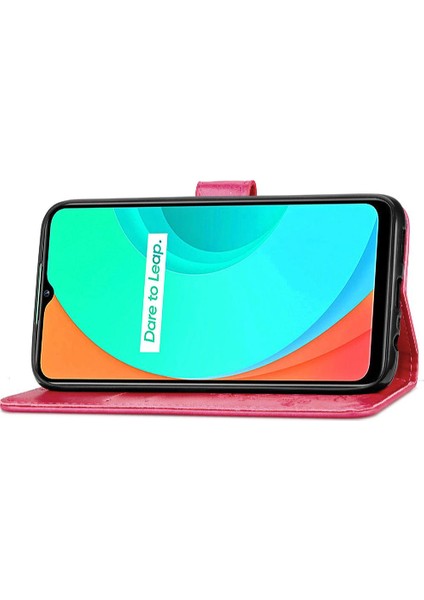 Realme C11 Kısa Kayış Zarif Iş Deri Çanta Dört Yaprak (Yurt Dışından) fiyatları