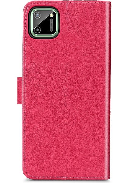 Realme C11 Kısa Kayış Zarif Iş Deri Çanta Dört Yaprak (Yurt Dışından) indirimleri