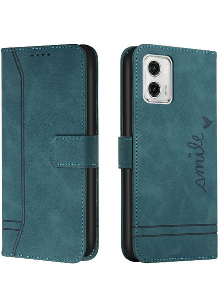 Motorola Moto G73 El Kayışı Flip Folio Cüzdan Kart Yuvaları Için Telefon Kılıfı (Yurt Dışından)