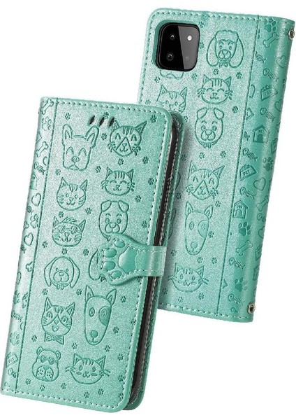 Samsung Galaxy A22 5g Için Kılıf Kapak Çevirin Kılıf Kısa Kayış Karikatür (Yurt Dışından)