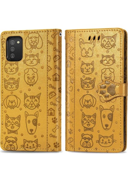 Samsung Galaxy A02S Karikatür Hayvanlar Darbeye Kapak Kılıfı (Yurt Dışından)