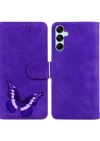 Samsung Galaxy M14 5g Kart Yuvaları Için Kılıf Renk Baskılı Kelebek Flip (Yurt Dışından)