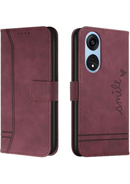 Oppo Phone 8t 5g Için Telefon Kılıfı Pu Deri El Kayışı Manyetik Kapatma Flip (Yurt Dışından)