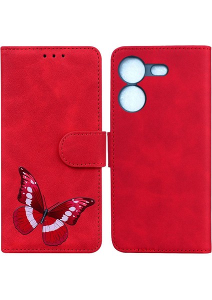 Tecno Pova 5 Renk Baskılı Kart Yuvaları Için Kılıf Kelebek Cüzdan Flip Folio (Yurt Dışından)