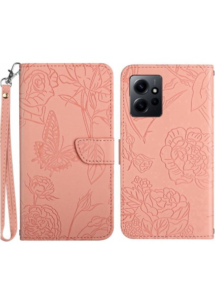 Xiaomi Redmi Not 12 4g Anti-Damla Koruma Çiçekler ve Pu Flip (Yurt Dışından)