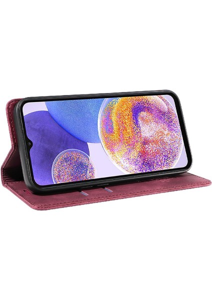 BDT Market Samsung Galaxy M23 5g Için Kılıf Folio Cüzdan Koruyucu Manyetik Pu Deri (Yurt Dışından)