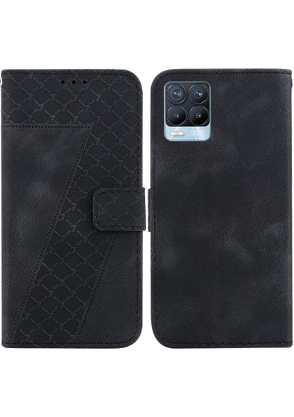Realme 8 4g Için Telefon Kılıfı/8 Pro Cüzdan Flip Folio Kapak Kart Yuvası Pu (Yurt Dışından)