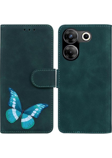 Tecno Camon 20 Cüzdan Renk Baskılı Kelebek Kart Yuvaları Için Kılıf Çevirin (Yurt Dışından)