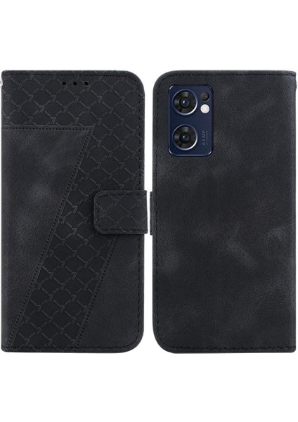 Oppo Bulmak Için Telefon Kılıfı X5 Lite Kabartmalı Desen Kart Yuvası Fonksiyonu Pu (Yurt Dışından)