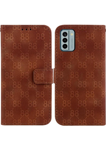 Nokia G22 Cüzdan Kapak Için Telefon Kılıfı Çift 8 Kabartmalı Kart Tutucu Pu (Yurt Dışından)