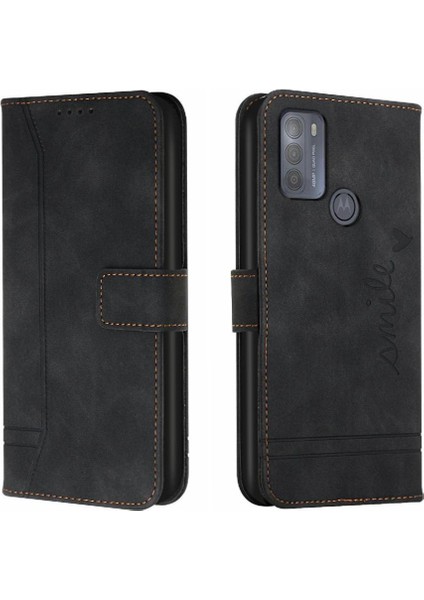 Motorola Moto G50 Kart Yuvaları Için Telefon Kılıfı Kapak Manyetik Kapatma Flip Pu (Yurt Dışından)