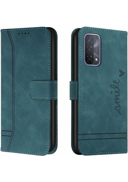 Telefon Kılıfı Için Oppo A74 4G/A95 4g Kart Yuvaları Kapak El Kayışı Manyetik Pu (Yurt Dışından)