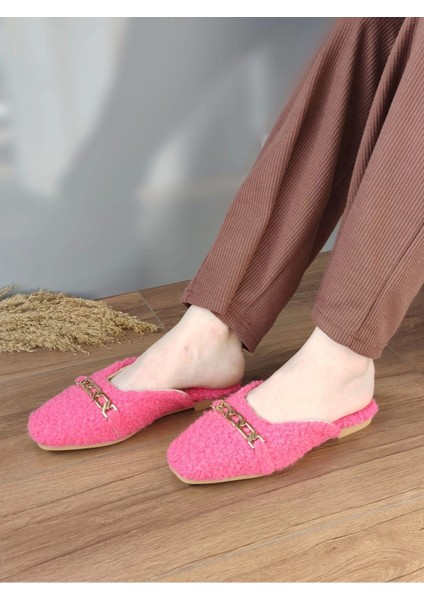 Marco Fuşya Mavi Zincir Detay Önü Kapalı Düz Ev Terlik fiyatları