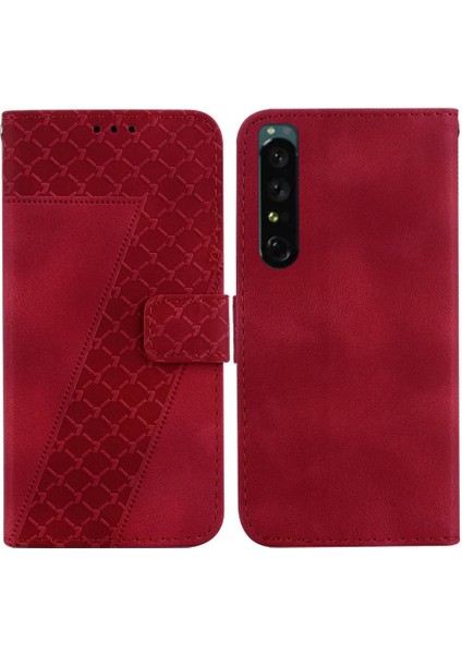 Sony Xperia 1 Iv Için Telefon Kılıfı Kart Yuvası Fonksiyonu Flip Folio Kapak Pu (Yurt Dışından)