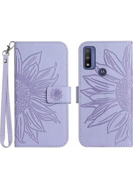 Motorola Moto G Saf 2021 Flip Cüzdan Telefon Kılıfı Için Kılıf ile Lüks Pu (Yurt Dışından)