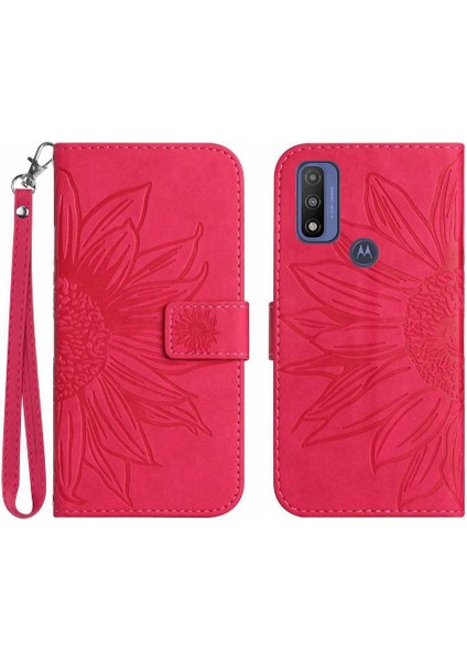 Motorola Moto G Saf 2021 Flip Cüzdan Telefon Kılıfı Için Kılıf ile Lüks Pu (Yurt Dışından)