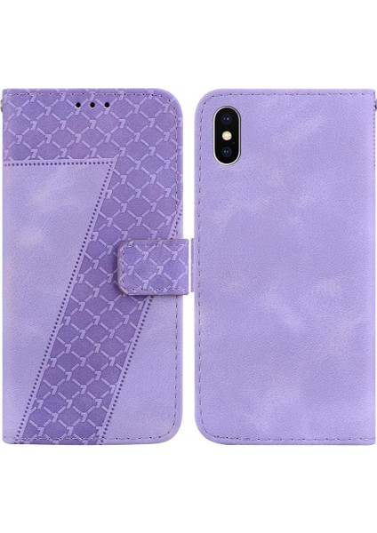 Iphone Xs Max Flip Folio Kapak Için Telefon Kılıfı Pu Deri Kart Yuvası Cüzdan (Yurt Dışından)