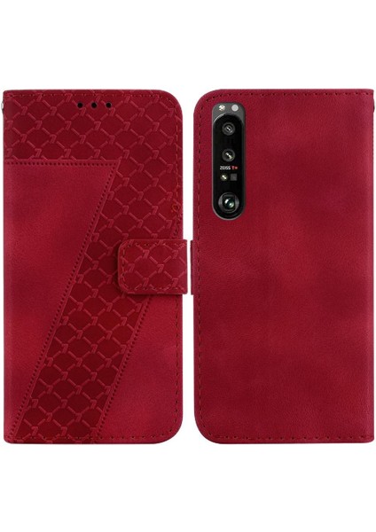Sony Xperia 1 Iii Için Telefon Kılıfı Kart Yuvası Fonksiyonu Pu Deri Cüzdan Flip (Yurt Dışından)