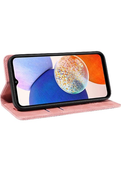Samsung Galaxy A14 5g/4g Manyetik Folio Cüzdan Koruyucu Pu (Yurt Dışından)
