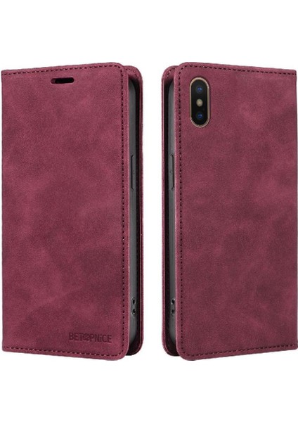 Iphone X/xs Pu Deri Manyetik Koruyucu Folyo Cüzdan (Yurt Dışından)
