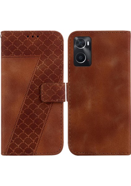 Telefon Kılıfı Için Oppo A96 4G/A76 4g Kart Yuvası Fonksiyonu Cüzdan Flip Folio Pu (Yurt Dışından)