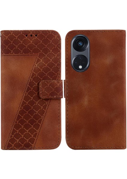 Oppo Phone 8t 5g Için Telefon Kılıfı Kabartmalı Desen Cüzdan Flip Folio Kapak Pu (Yurt Dışından)